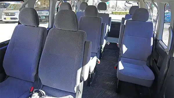 つくば市の株式会社フジ急のタクシー部門の送迎車内部の画像